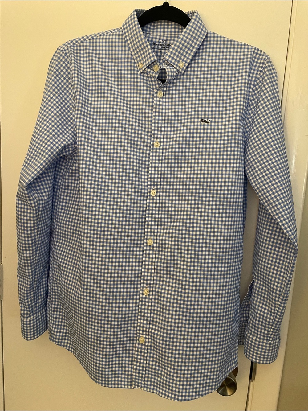 Vineyard Vines Blue and White Gingham Button-Down Shirt